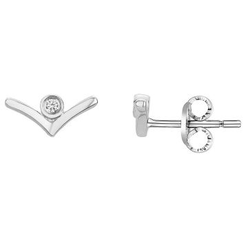 La Garçonne Diamants - Boucles D'Oreilles Argent 925, 2 Diamants 0,03Cts