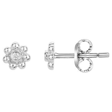 La Garçonne Diamants - Boucles D'Oreilles Argent 925, 2 Diamants 0,03Cts