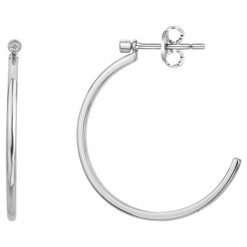 La Garçonne Diamants - Boucles D'Oreilles Argent 925, 2 Diamants 0,03Cts