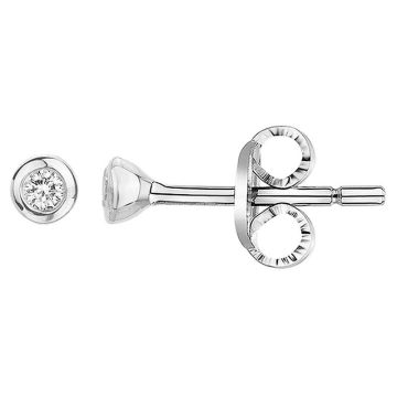 La Garçonne Diamants - Boucles D'Oreilles Argent 925, 2 Diamants 0,03Cts
