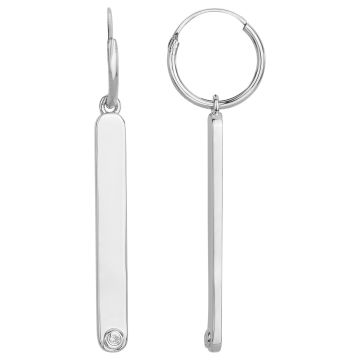 La Garçonne Diamants - Boucles D'Oreilles Argent 2 Dts. 0,03Cts