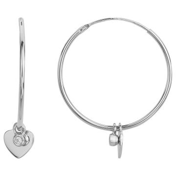 La Garçonne Diamants - Boucles D'Oreilles Argent 2 Dts. 0,03Cts