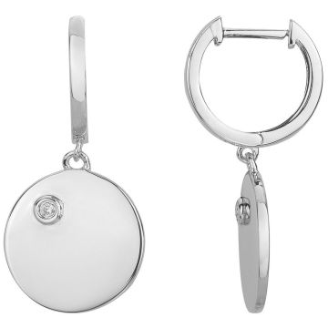 Boucles d'oreilles Argent Et 2 Dts-0,03Cts