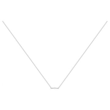 La Garçonne Diamants - Collier Argent 925, 1 Diamant 0.015Cts 38+5Cm