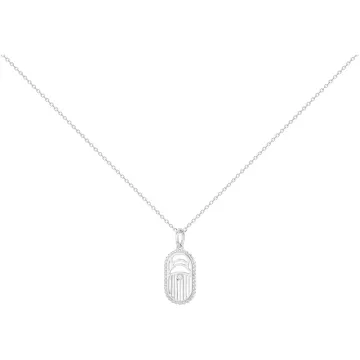 Pendentif La Garçonne Diamant Argent 925 Et 1 Diamant  0,015 Ct 42+3Cm