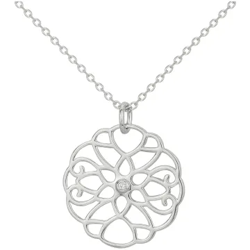 Collier La Garçonne Diamant Argent 925 Et 1 Diamant  0,015 Ct 42+5Cm