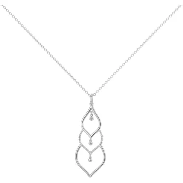 Collier La Garçonne Diamant Argent 925 Et 1 Diamant  0,015 Ct 45+5Cm
