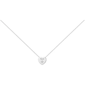 La Garçonne - Collier Argent 925 Et 1 Diamant 42+3Cm