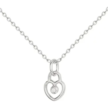 La Garçonne - Collier Argent 925 Et 1 Diamant 0,015 Cts 40+5Cm