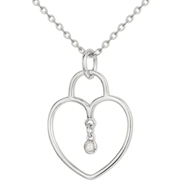 La Garçonne - Collier Argent 925 Et 1 Diamant 0,015 Cts 45+5Cm