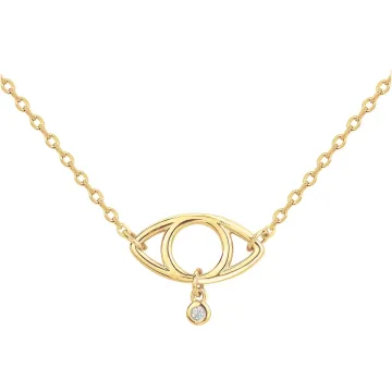 Collier La Garçonne Diamant Plaqué Or Eo 3M18K Et 1 Diamants 0,015Cts 42+3Cm