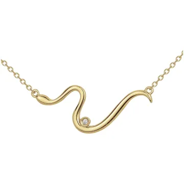La Garçonne - Collier Plaqué Or 3M Et 1 Diamant 40+5Cm