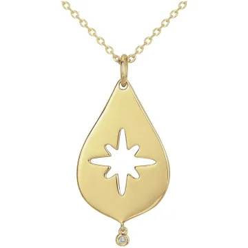 Collier La Garçonne Diamant Plaqué Or 3M18K Et 1 Diamant  0,015 Ct 45+5Cm