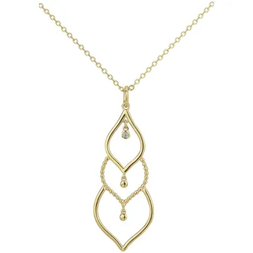 La Garçonne - Collier Plaqué Or 3M18K Et 1 Dia. 0,015 Ct 45+5Cm