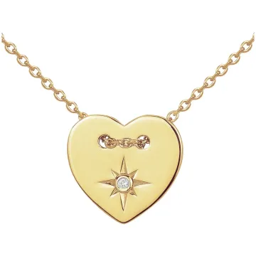 La Garçonne - Collier Plaqué Or 3M Et 1 Diamant 42+3Cm