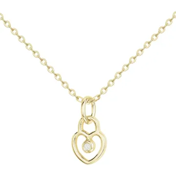 La Garçonne - Collier Plaqué Or 3 Microns Et 1 Diamant 0,015 Cts 40+5Cm