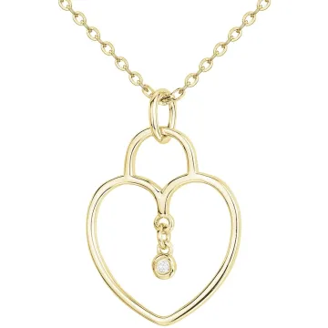 La Garçonne - Collier Plaqué Or 3 Microns Et 1 Diamant 0,015 Cts 45+5Cm