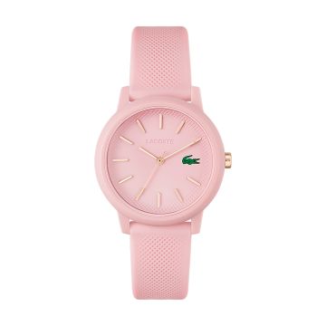 Montre Lacoste Boitier Tr90 Rose Rond Bracelet Silicone Rose