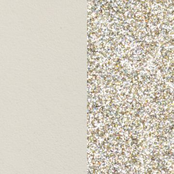 Les Georgettes - Cuir 25Mm Creme Paillettes Dorées