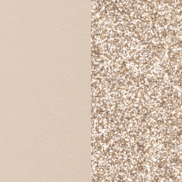Les Georgettes - Cuir D.25Mm Creme Paillettes Doré