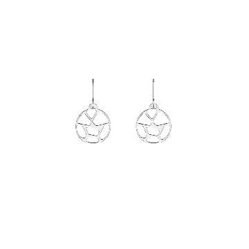 Les Georgettes - Boucles D'Oreilles Argentées Girafe 16Mm