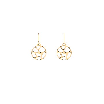 Les Georgettes - Boucles D'Oreilles Doré Girafe 16Mm