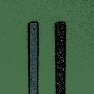 Les Georgettes Manchette Cuir Bleu Pétrole / Noir Glitter 8 Mm