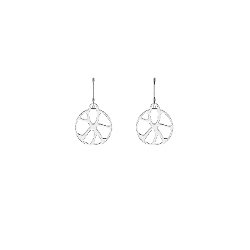 Les Georgettes - Boucles D'Oreilles Argentées Nénuphares 16Mm