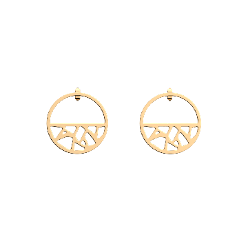 Les Georgettes - Boucles D'Oreilles Doré Girafe 30Mm