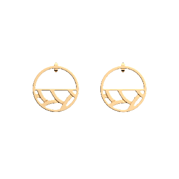Les Georgettes - Boucles D'Oreilles Doré Tressées 30Mm