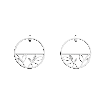 Les Georgettes - Boucles D'Oreilles Argentées Arbre De Vie 30Mm