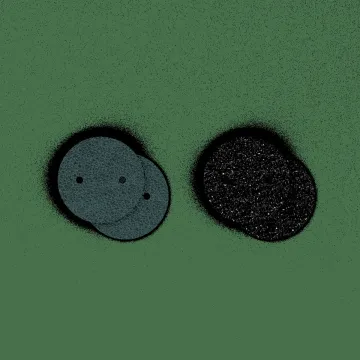 Les Georgettes Pendantes Cuir Bleu Pétrole / Noir Glitter 25 Mm