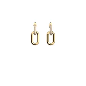 Boucles D'oreilles Doré Brillant P-Chaine 16mm