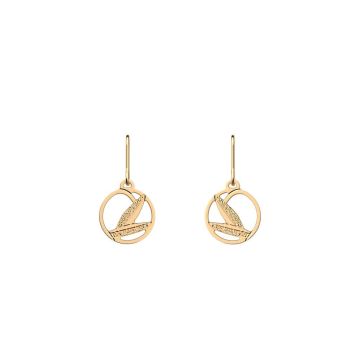 Boucles D'oreilles Doré Brillant Rose Sabl 16mm