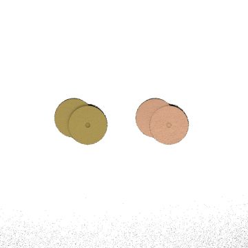 Cuir - Boucles d'oreilles, Pistache/Mochaccino