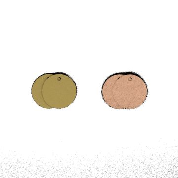 Cuir - Boucles d'oreilles, Pistache/Mochaccino