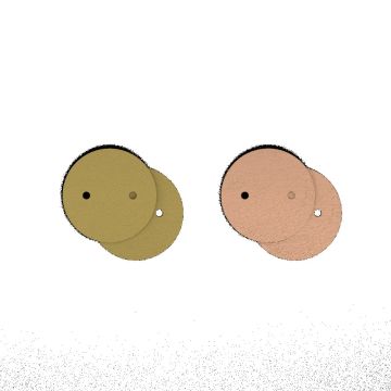 Cuir - Boucles d'oreilles, Pistache/Mochaccino