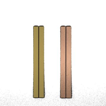 Cuir - Boucles d'oreilles, Pistache/Mochaccino