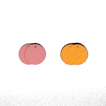 Cuir - Boucles d'oreilles, Eglantine/Petunia