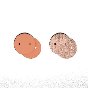 Cuir - Boucles d'oreilles, Sienne/Tesselle