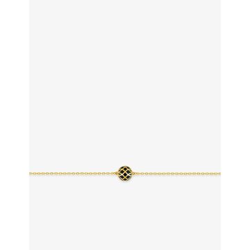 Bracelet laque noire or 375 millièremes jaune