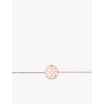 Bracelet laque blanc ivoire or 375 millièremes rose