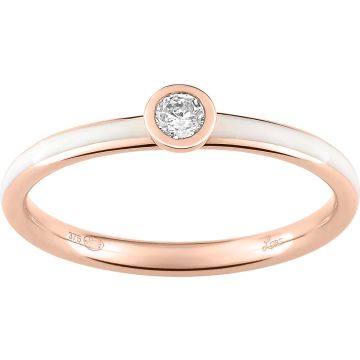 Bague laque ivoire oxyde en or