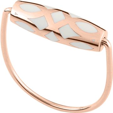 Bague laque ivoire en or