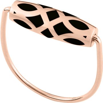 Bague laque noir-de-jais en or