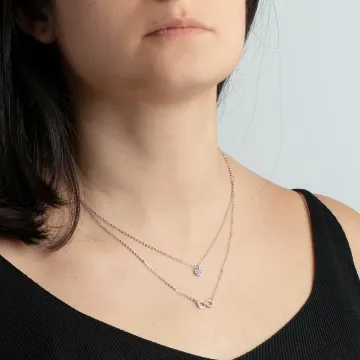 Collier Coeur Lotus Silver Lp1680-1/3 Argent Femme