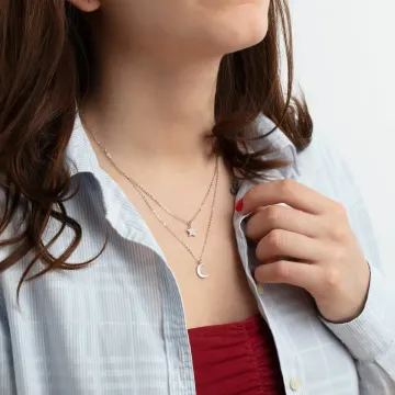 Collier Lotus Silver Trendy Lp1680-1/4 Argent Femme