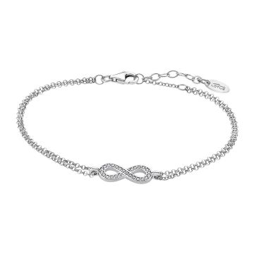 Lotus silver bracelet infini oxydes de zirconium