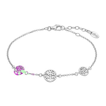 Lotus silver bracelet arbre de vie