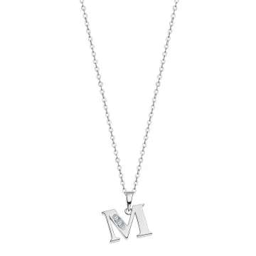 Collier Initiales Lotus Silver Lp3054-1/M Argent Femme